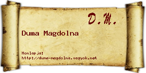Duma Magdolna névjegykártya