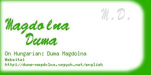 magdolna duma business card